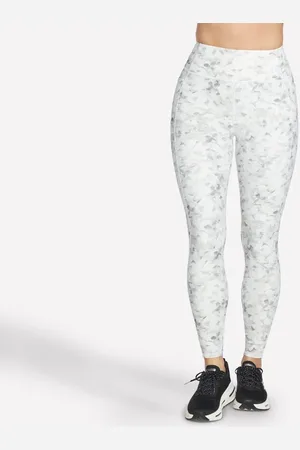 Skechers Donna GO FLEX RIB Floral Mirage Full Length High-Waisted Legging in Argento/Grigio