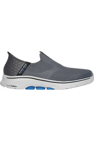 Skechers Uomo Slip-ins: GO WALK 7 - Easy On 2 Sneaker in Carbone/Blu