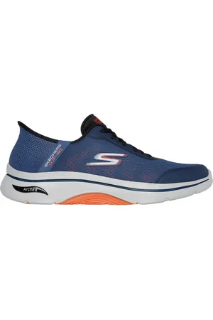 Skechers Uomo Slip-ins: GO WALK Arch Fit 2.0 - Simplicity 2.5 Sneaker in Blu Navy Blue/Arancione