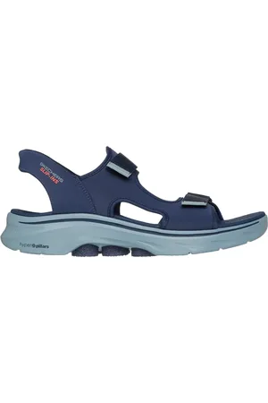 Skechers Uomo Slip-ins: GO WALK 7 Sandali - Ken in Blu Navy Blue/Arancione