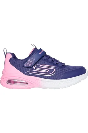 Skechers Bambina Microspec Max Advance - Fly 3.0 Sneaker in Blu Navy Blue/Rosa