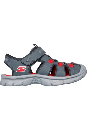 Skechers Bambino Relix - Valdex Sandali in Carbone/Rosso