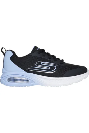 Skechers Bambina Microspec Max Advance - Triple Takeoff Sneaker in Nero/Lavanda