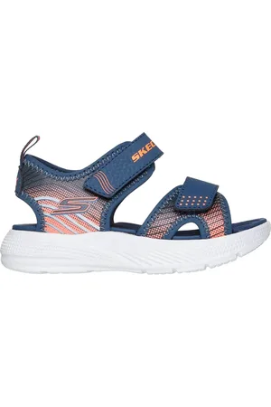 Skechers Microspec-Splash Sandali in Blu Navy Blue/Arancione