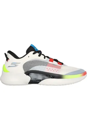 Skechers Uomo SKX RESAGRIP Sneaker in Bianco/Nero/Rosso