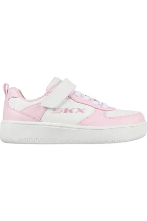 Skechers Bambina Sport Court 92 Sneaker in Bianco/Rosa