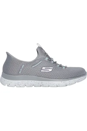 Skechers Donna Slip-ins Waterproof: Summits - Best Choice Sneaker in Grigio/Verde Acqua