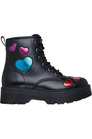 Skechers Bambina Gravlen Hi - Metallic Heart Shoes in