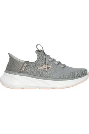 Skechers Donna Slip-ins Relaxed Fit: Edgeride - Impression Sneaker in Verde/Arancione