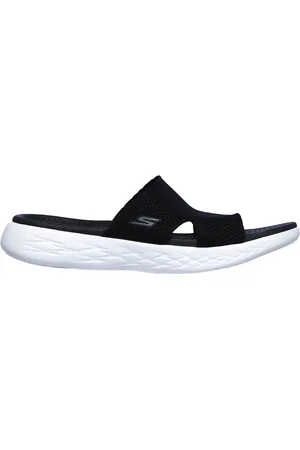 Skechers Donna On the GO 600 - Oceanside Sandali in Nero/Bianco