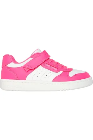 Skechers Bambina Quick Street - Style Stride Sneaker in Rosa Fluo/Bianco