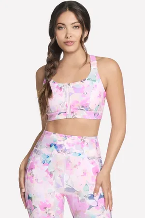 Skechers Donna GO WALK Seascape Floral Zip Front Bra in