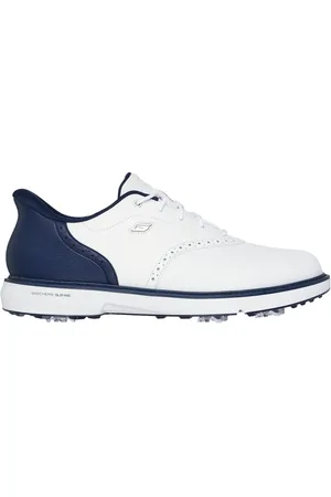 Skechers Uomo Slip-ins: GO GOLF Prestige Shoes in Bianco/Blu Navy Blue