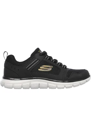Skechers Uomo Track - Knockhill Sneaker in Nero/Oro