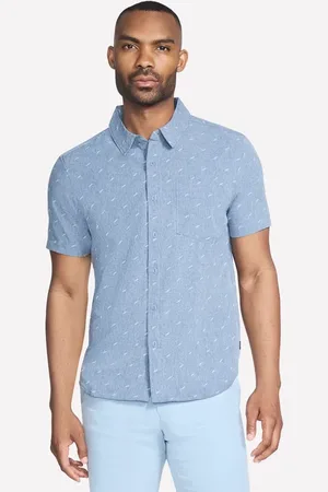 Skechers Uomo The GO WALK Air Printed corto Sleeve Shirt in