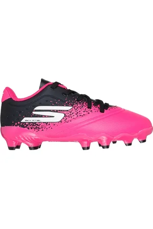 Skechers Razor 1.5 Jr Td FG Shoes in Nero/Rosa