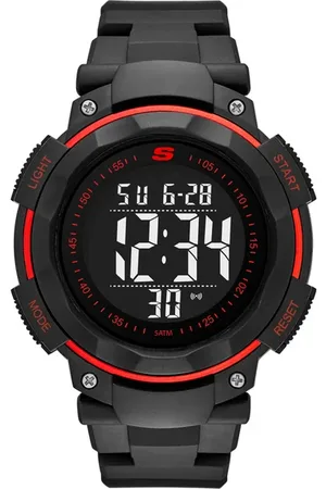 Skechers Uomo Ruhland orologi in Nero/Rosso