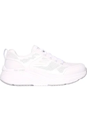 Skechers Donna Max Cushioning Elite 2.0 - Enhanced Sneaker in Bianco/Argento