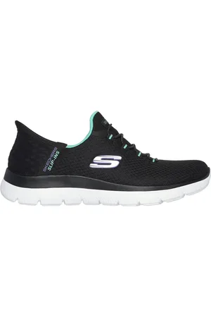 Skechers Donna Slip-ins: Summits - Diamond Dream Sneaker in Nero/Turchese