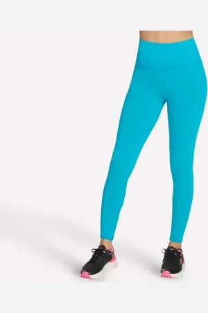 Skechers Donna GO WALK High-Waisted Legging in Blu Navy Blue/Verde