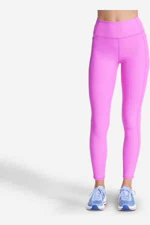 Skechers Donna GO FLEX RIB FL High-Waisted Legging in Rosa Fluo/Lavanda