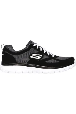 Skechers Uomo Burns - Agoura Sneaker in Nero/Bianco