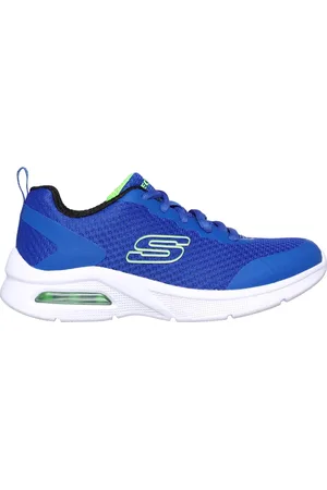 Skechers Bambino Microspec Max - Kaptix Sneaker in Blu/Lime