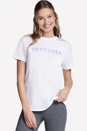 Skechers Donna Gradient corto Sleeve Maglietta in