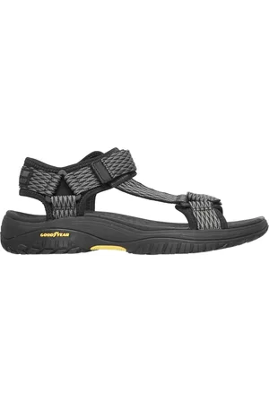 Skechers Uomo Relaxed Fit: Lomell - Rip Tide Sandali in Nero/Grigio