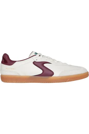 Skechers Uomo Hotshot - Pyke Sneaker in Naturale/Bordeaux