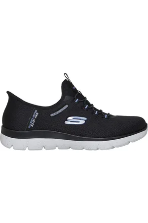 Skechers Donna Slip-ins Waterproof: Summits - Best Choice Sneaker in Nero/Blu Chiaro