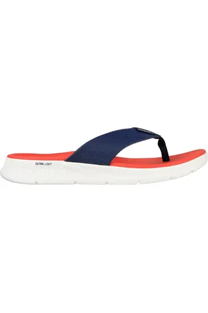 Skechers Uomo GO Consistent Sandali - Synthwave in Blu Navy Blue/Rosso
