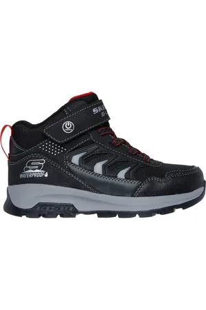 Skechers Bambino Storm Blazer - Glow Roam Shoes in Nero/Carbone
