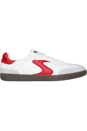 Skechers Uomo Hotshot - Pyke Sneaker in Bianco/Rosso