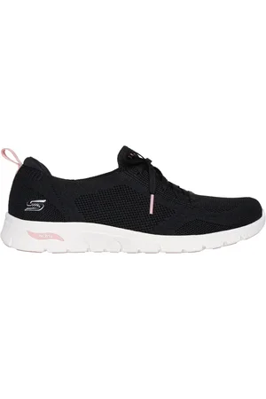 Skechers Donna Arch Fit Refine 2.0 - Tenacious Sneaker in Nero/Rosa