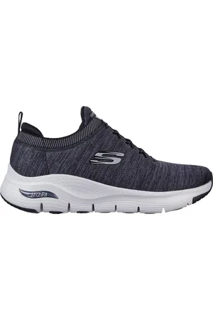 Skechers Uomo Arch Fit - Waveport Sneaker in Nero/Grigio