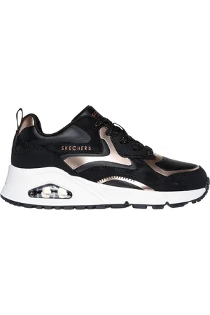 Skechers Bambina Uno Gen1 - Color Surge Sneaker in Nero/Rosa Oro