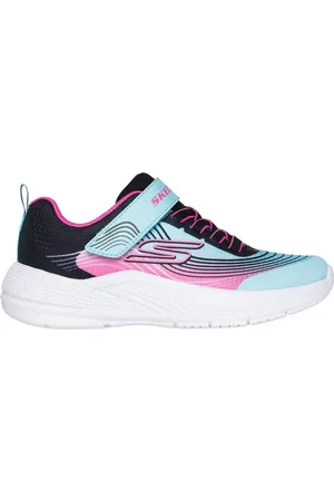 Skechers Bambina Microspec Advance Sneaker in Verde Acqua/Porpora