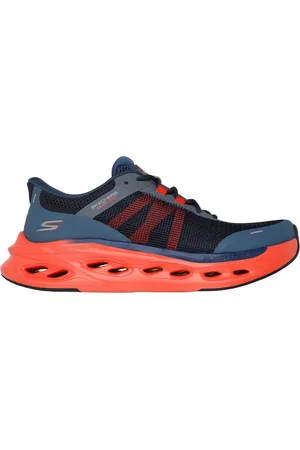 Skechers Uomo Slip-ins: Max Cushioning Glide-Step - Aberdeen Sneaker in Blu Navy Blue/Arancione