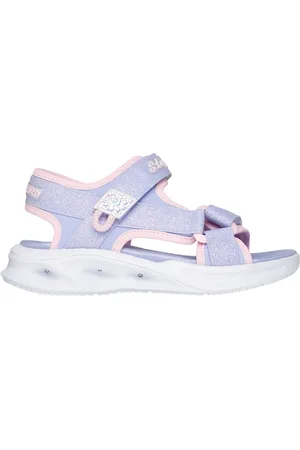 Skechers Bambina S-Lights: Sola Glow Sandali in Lavanda/Rosa Chiaro