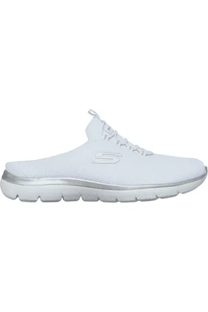 Skechers Donna Summits - Swift Step Shoes in Bianco/Argento