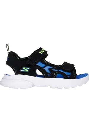 Skechers Bambino Razor Splash - Aqua Buddies Sandali in Nero/Blu/Lime