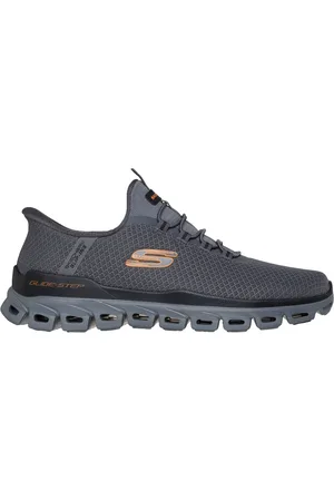 Skechers Uomo Slip-ins: Glide-Step - Noxus Sneaker in Carbone/Arancione