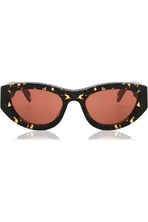 Marni Rainbow Mountains Havana Rossa VGO Occhiali da Sole Tartarugatishell per Donna