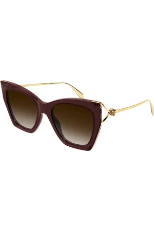 Alexander McQueen AM0375S 002 Occhiali da Sole Marroni per Donna