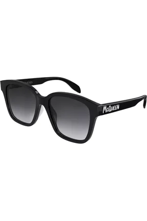 Alexander McQueen AM0331SK Vestibilità Orientale 001 Occhiali da Sole Neri per Donna