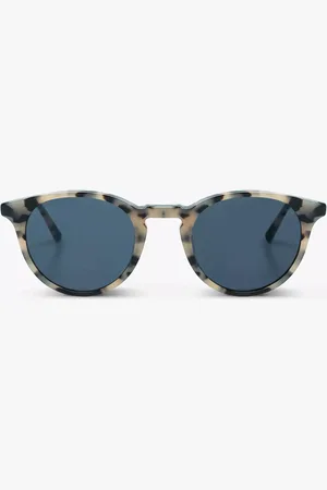 Messyweekend DEPP Snow Leopard Blu Occhiali da Sole Tartarugatishell per Uomo