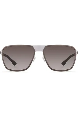 Ic! Berlin IC0042 Molybdenum Rough-Graphite Occhiali da Sole Grigi per Uomo