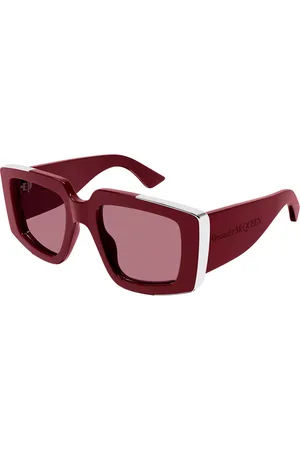 Alexander McQueen AM0446S 003 Occhiali da Sole Borgogna per Donna