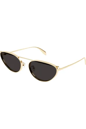 Alexander McQueen AM0424S Vestibilità Orientale 001 Occhiali da Sole Oro per Donna